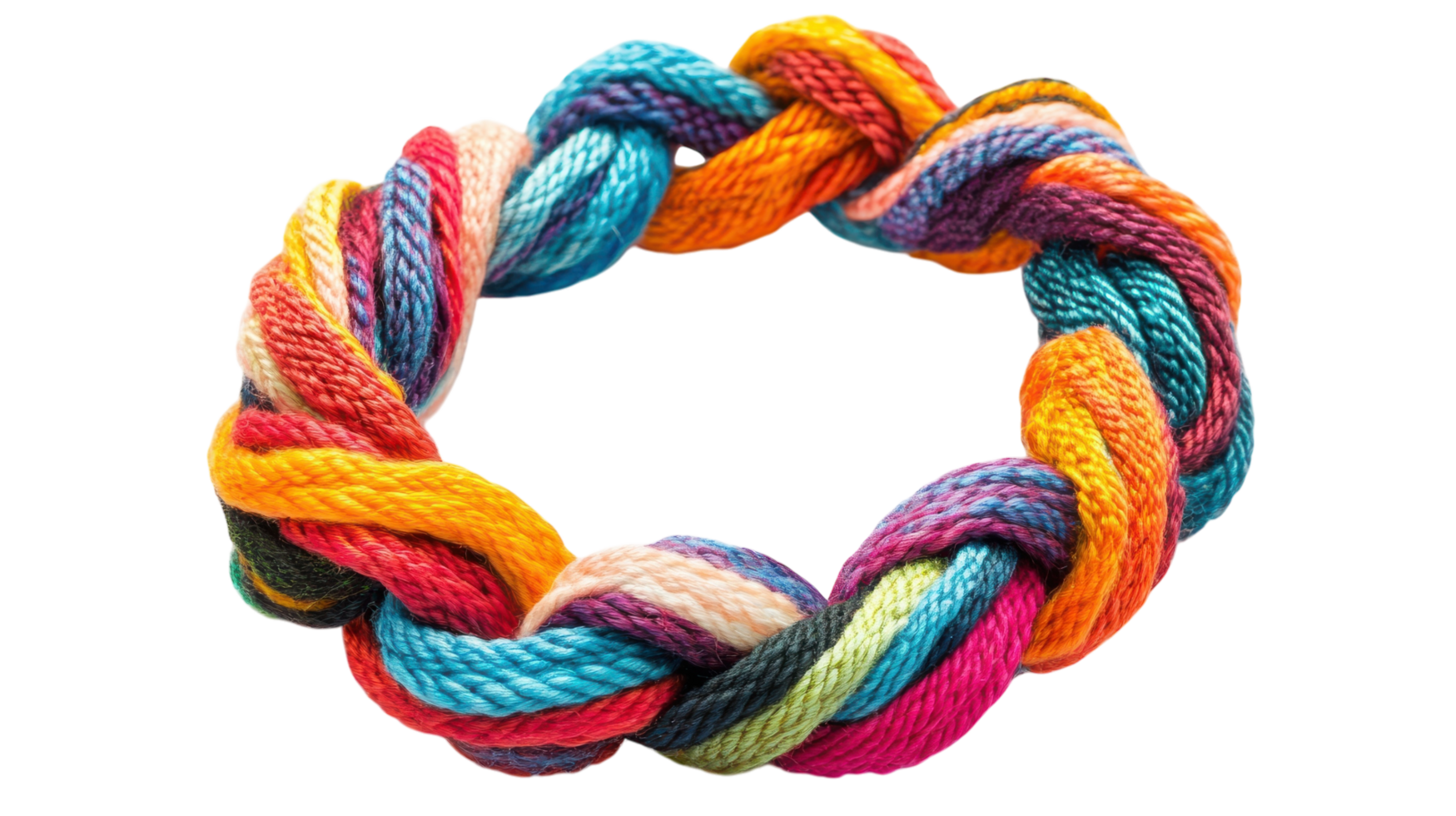 A Vibrant and Colorful Woven Bracelet Perfect for Adding a Splash of Color to Any Outfit or as a Thoughtful Gift for Friends. png