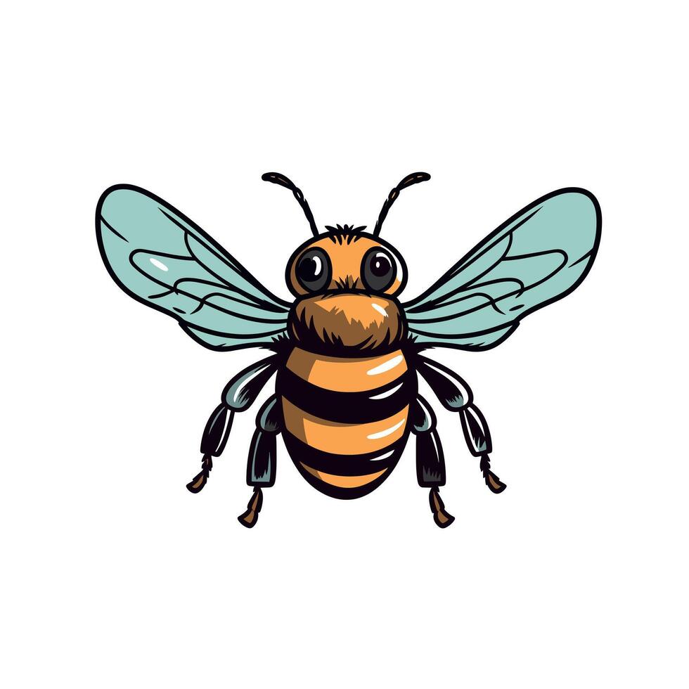 design of a bee showcasing intricate details and vibrant colors in a clear and engaging style vector