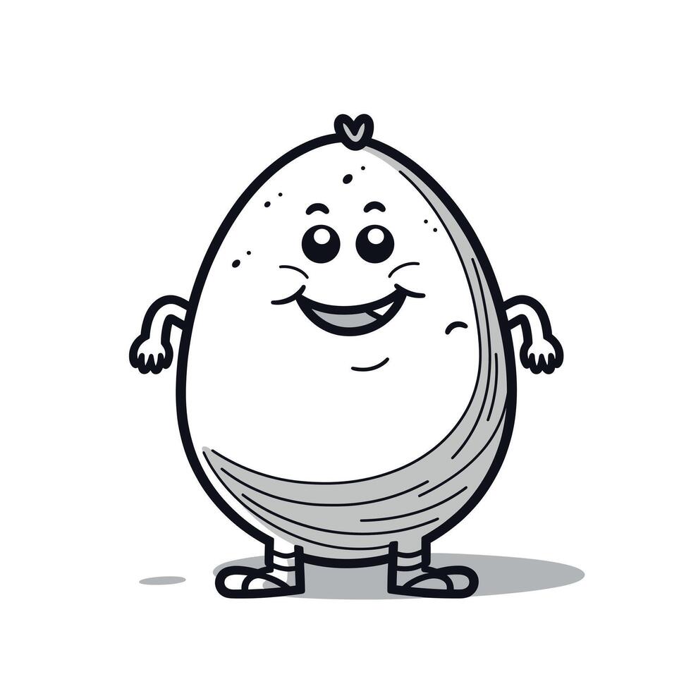 Happy cartoon character with arms and legs vector