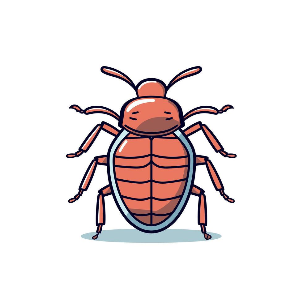 Detailed illustration of a bed bug showcasing its distinct features and body structure vector