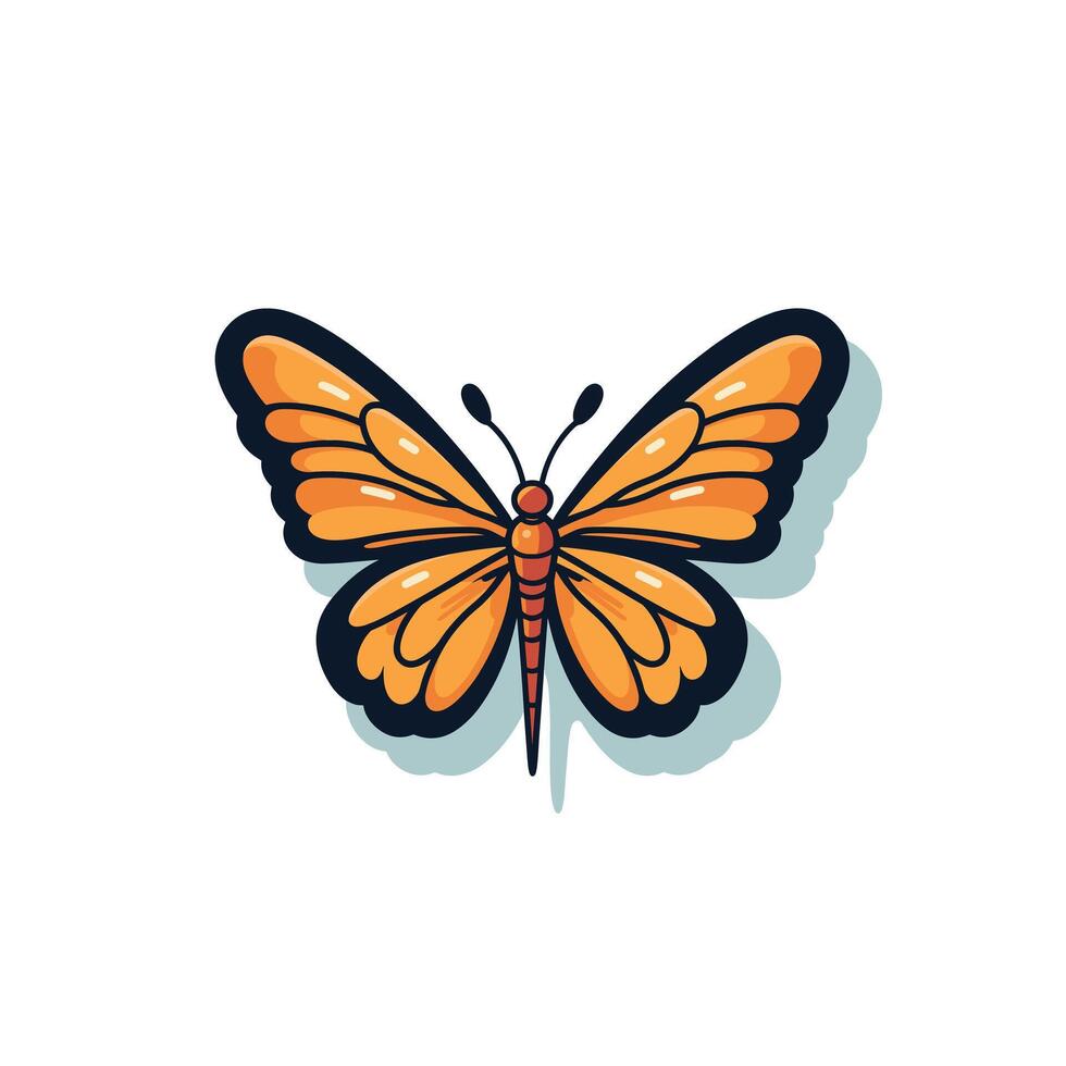 Colorful butterfly displaying intricate patterns in nature vector