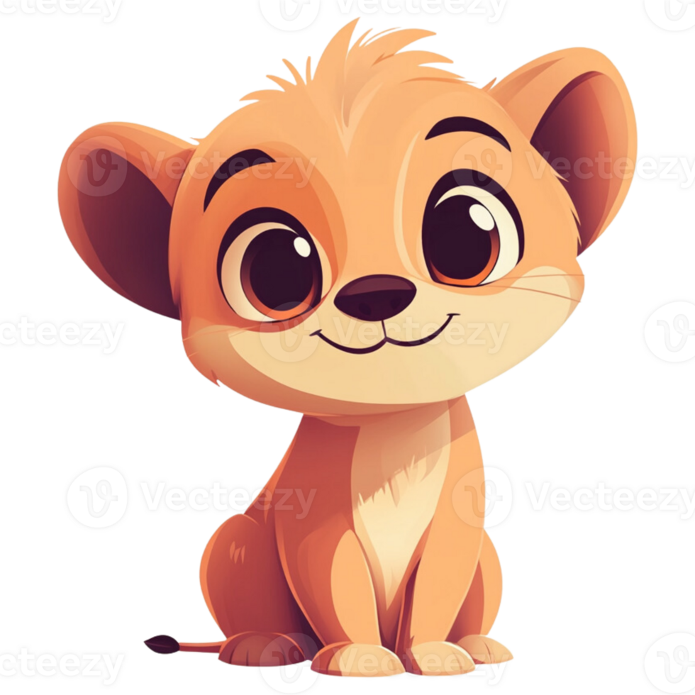 Animated lion character png