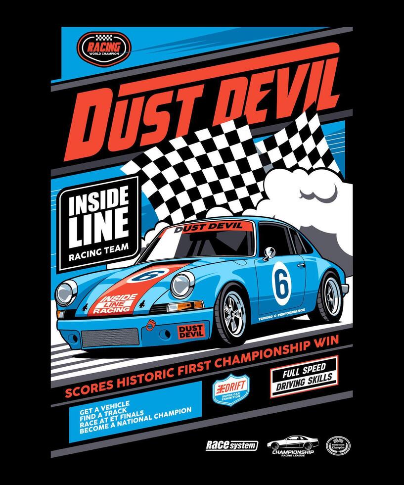 Dust Devil Historic First Championship Win vector