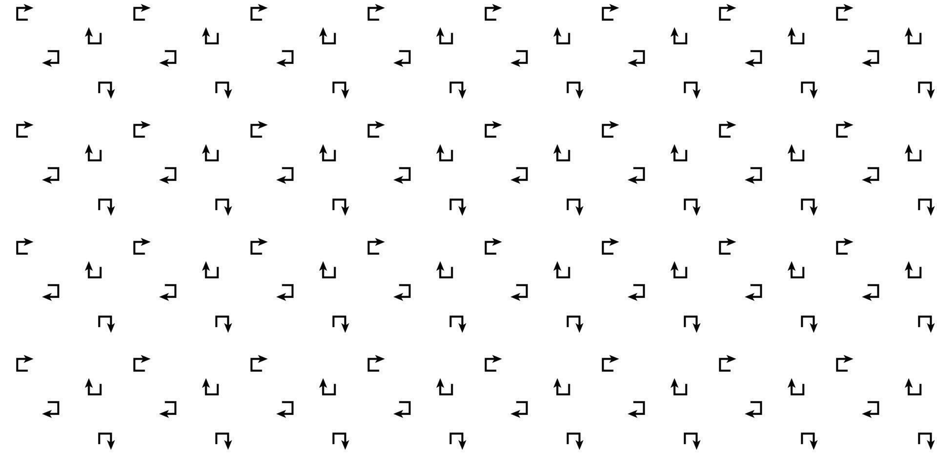 Repeating geometric pattern of black shapes on a white background vector