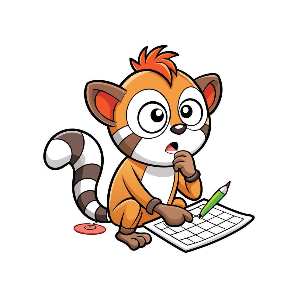 Lemur Enjoying Fun with Crossword Puzzles 55187266 Vector Art at Vecteezy Lemur Enjoying Fun with Crossword Puzzles 55187266 Vector Art at Vecteezy