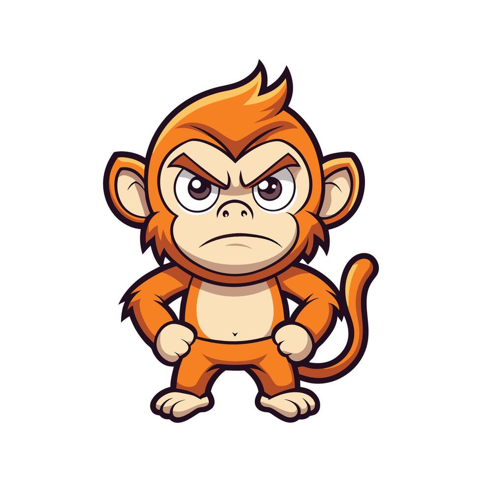 Worn Out Monkey in Gymnastics Art vector