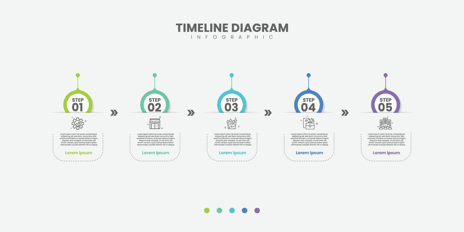 Infographic Illustration design template with icons and 5 options or steps. Can be used for process, presentations, layout, banner, info graph. element timeline 5 step option point vector