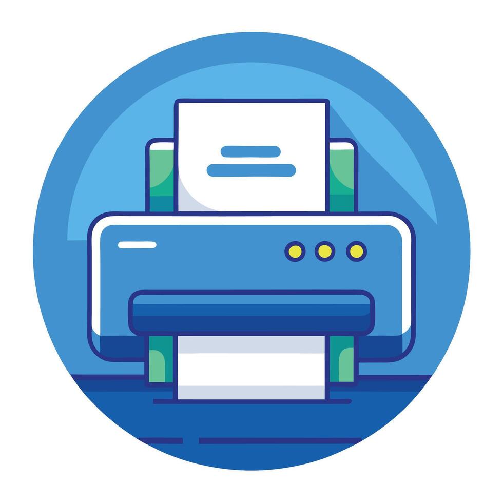 Kawaii Printer Art vector