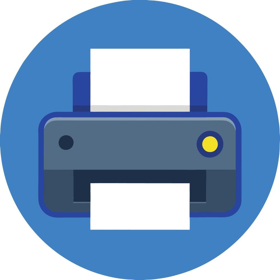 Kawaii Printer With paper Design vector