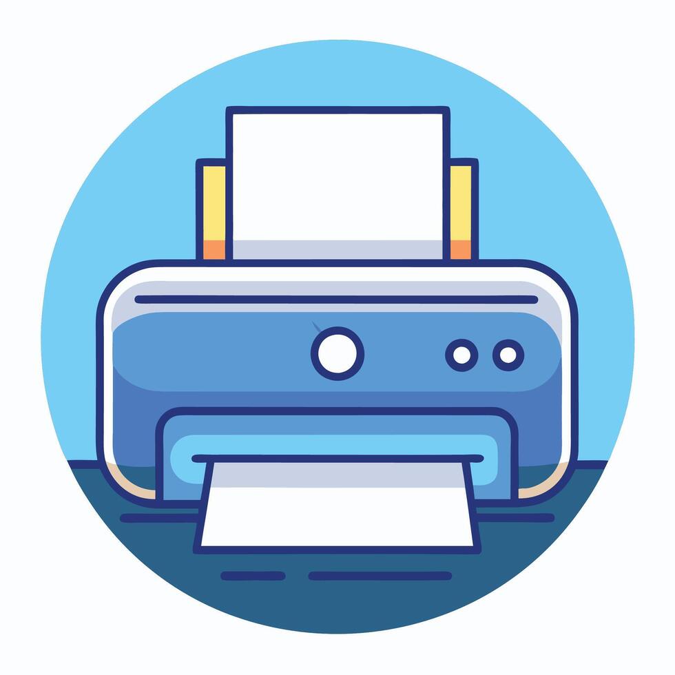 Kawaii Printer Design vector