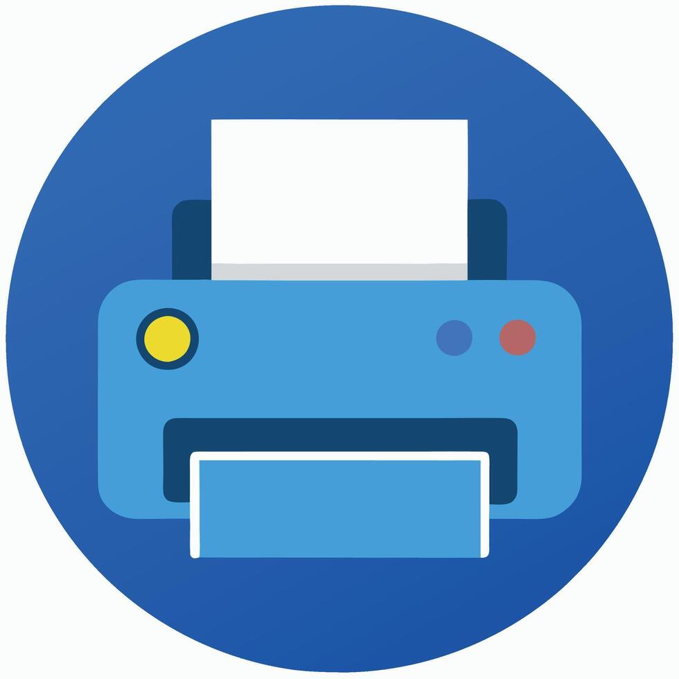 Modern Kawaii Cute Printer Art Design vector