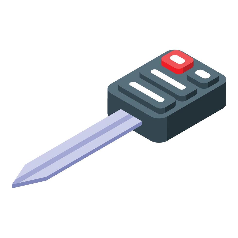 Smart car key with remote control locking system vector