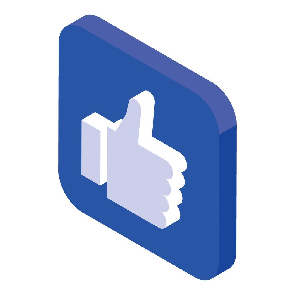 Thumb up icon showing positive feedback and approval in social media vector