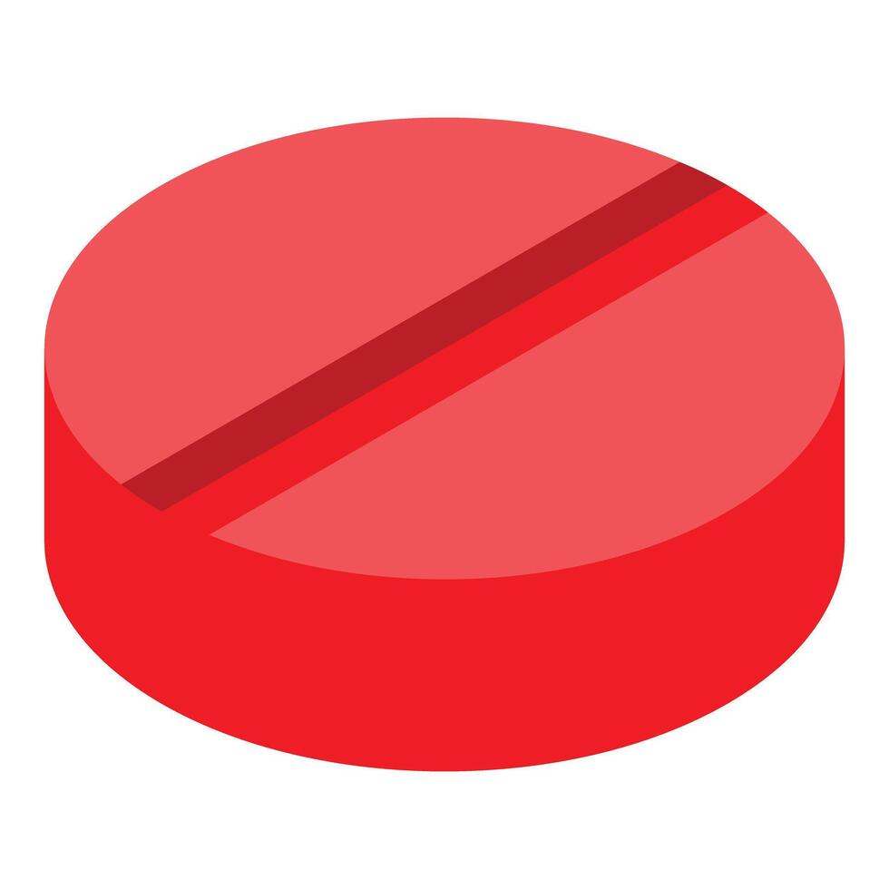 Red pill showing cure, medicine, healthcare and pharmaceutical industry vector