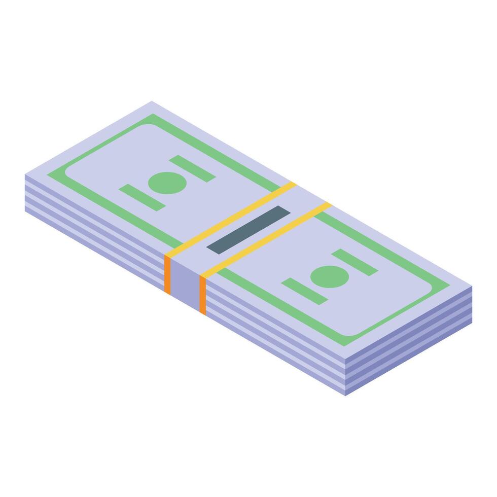 Stack of banknotes representing savings and investment growth vector