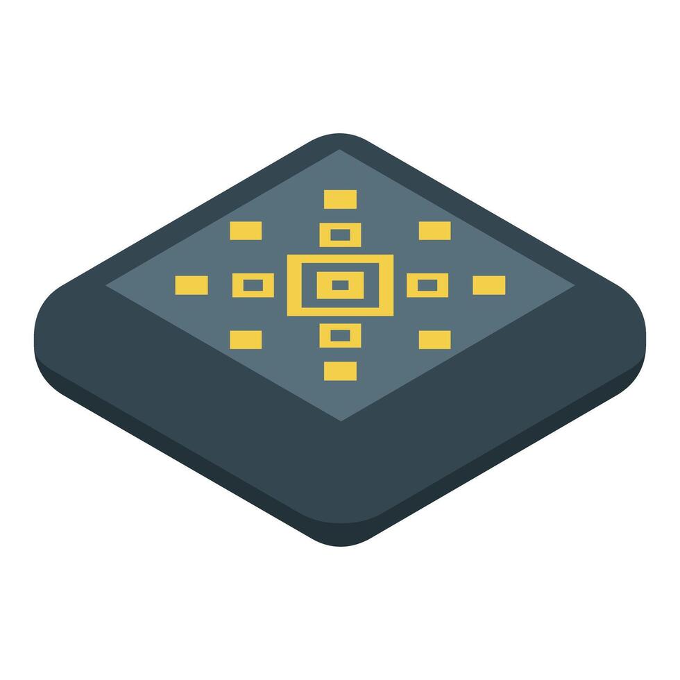 Qr code showing focusing frame with isometric view vector