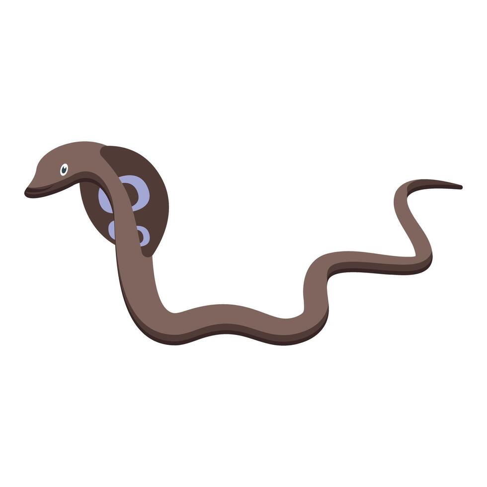 Ribbon eel swimming underwater in the ocean vector