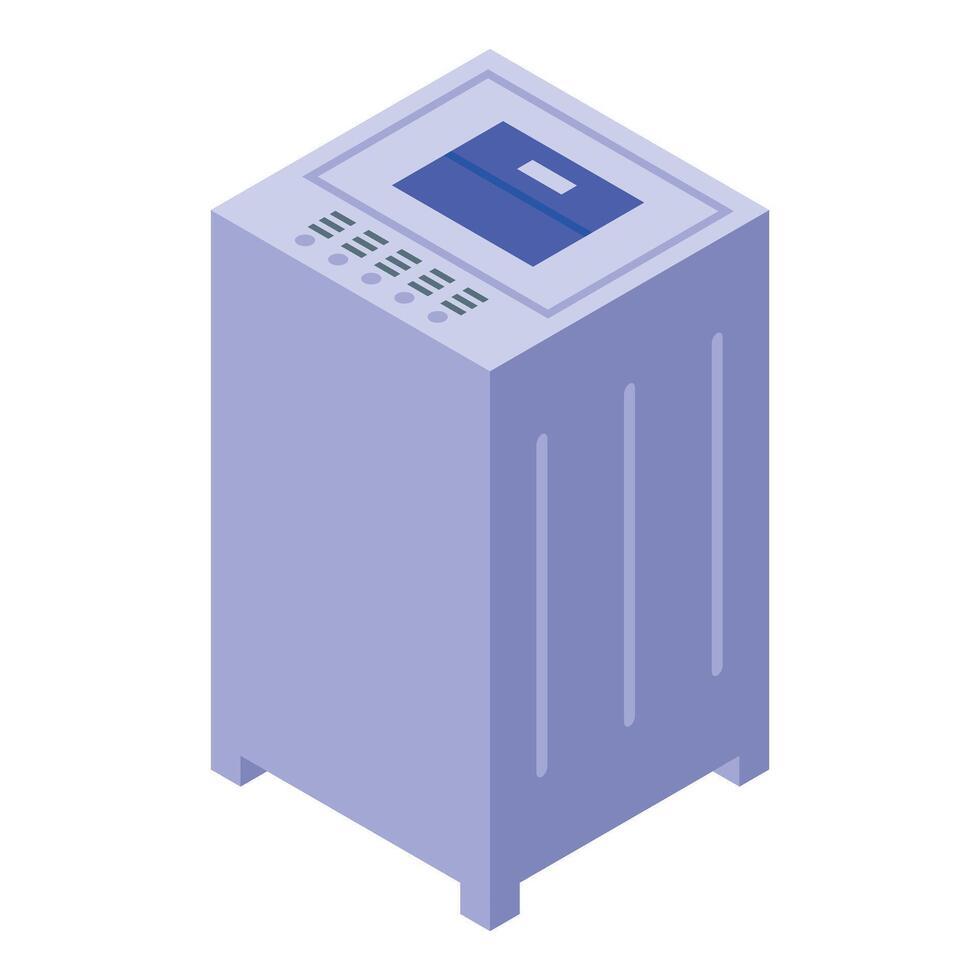 Modern shredder destroying documents in office, secure data disposal vector