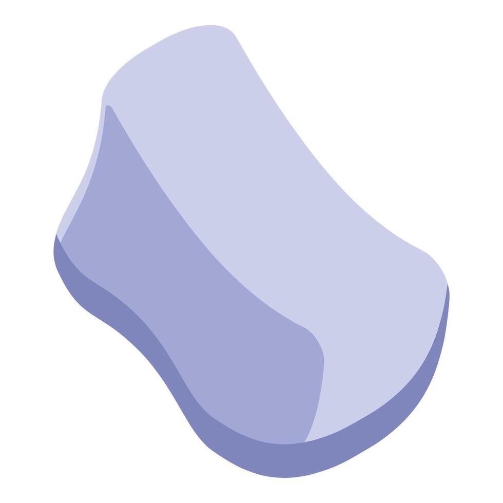 Light purple soap bar floating in zero gravity vector