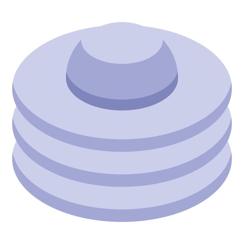 Stack of violet cylinder shaped objects creating an elegant design vector