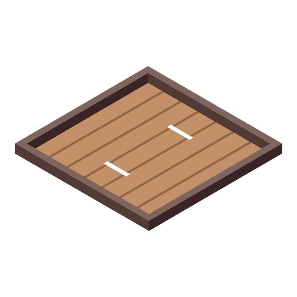 Wooden sumo ring representing japanese martial arts tradition vector