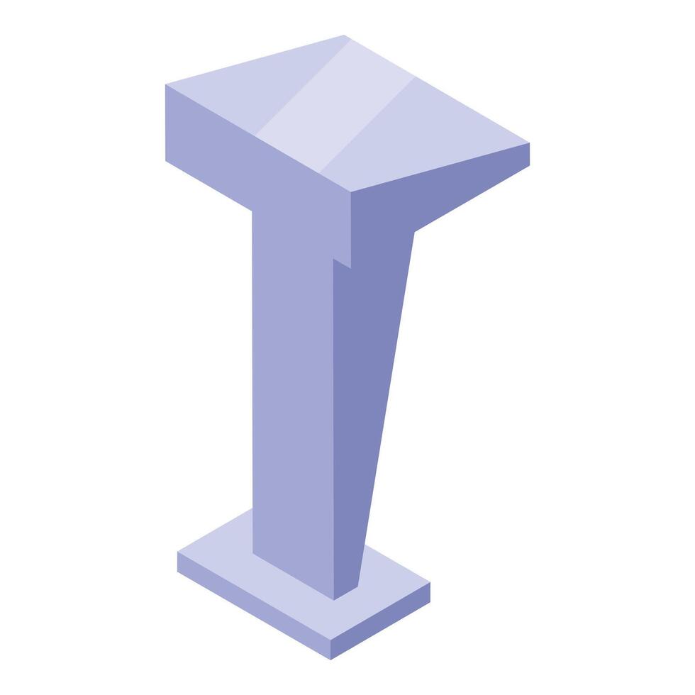 Modern tribune showing contemporary design for conference speaker vector