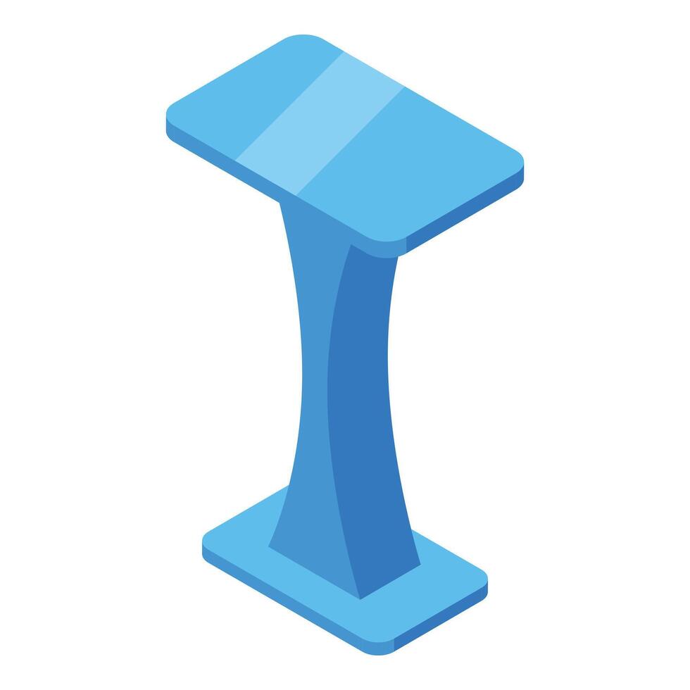 Modern interactive kiosk providing information and services in public spaces vector