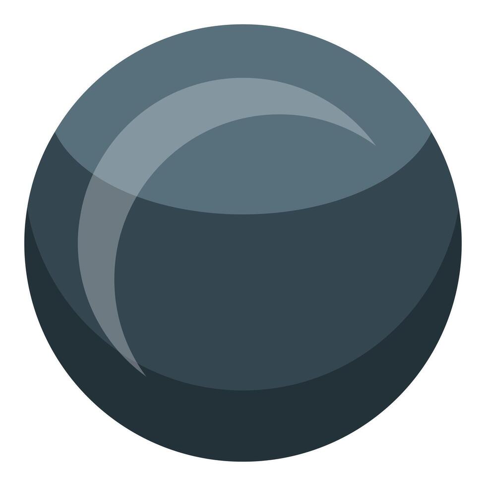 Bowling ball showing a crescent shape on dark background vector