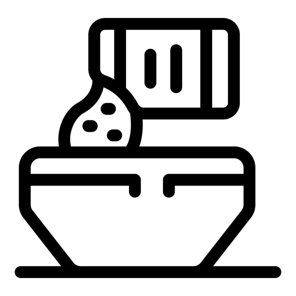 Spices poured into bowl for cooking a delicious meal vector