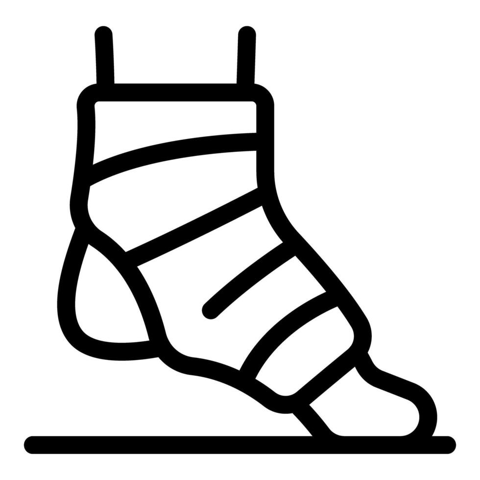 Bandaged foot showing injury and supporting recovery vector