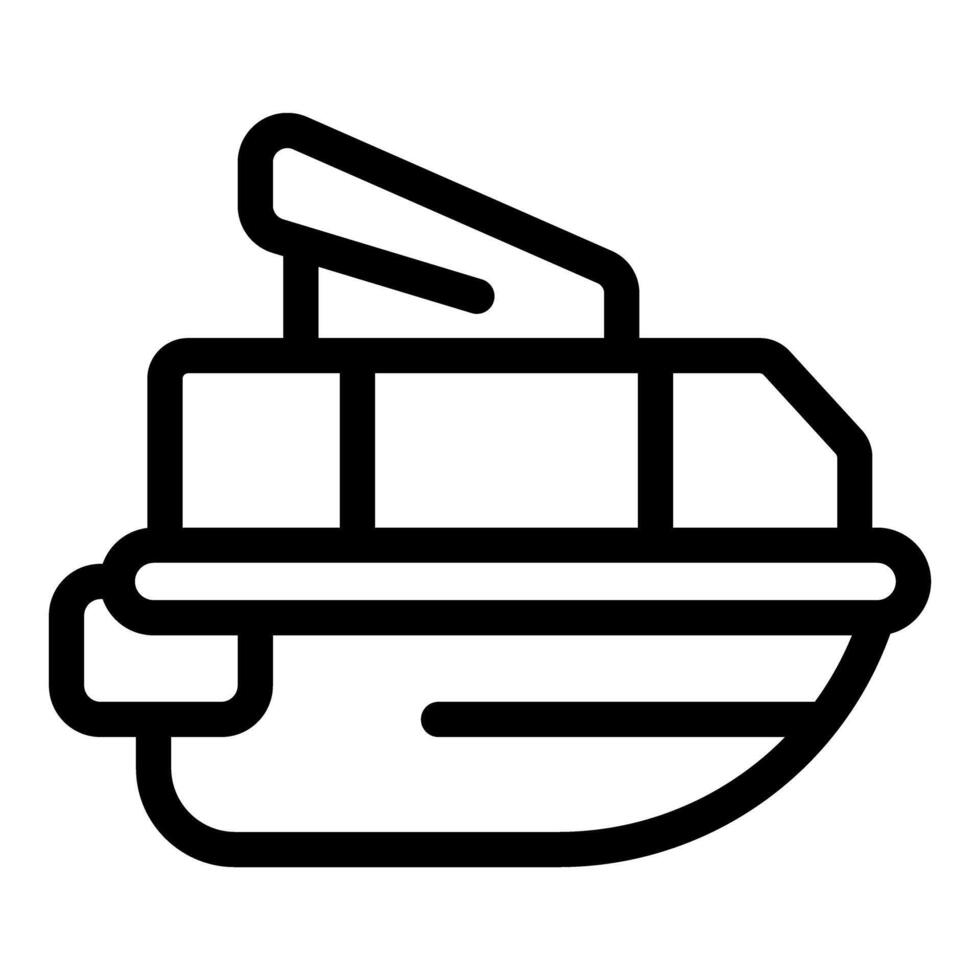 Pontoon boat with canopy offering relaxation and fun on water vector