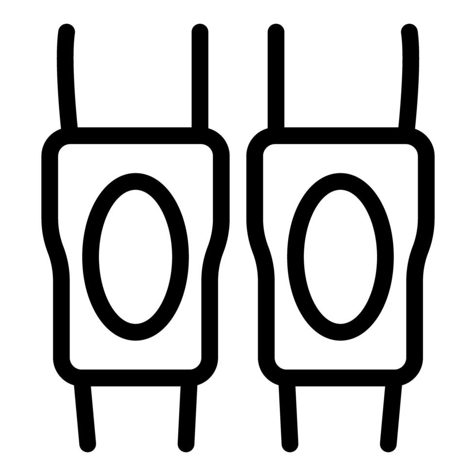 Knee pads protecting joints during sports and preventing injuries vector