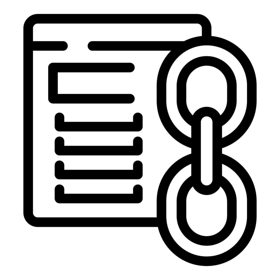 Hyperlink connecting web page content sharing information online vector