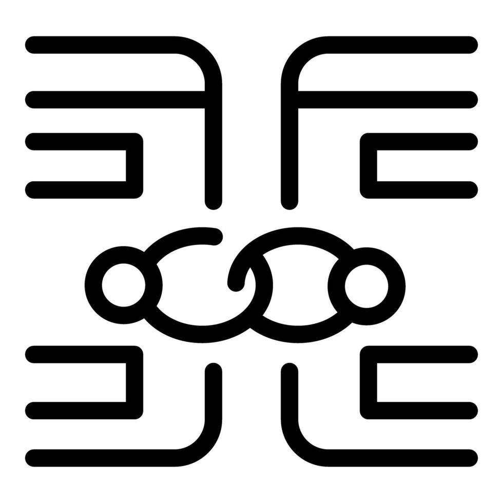 electrónico circuito tablero con integrado pastilla conectando componentes vector