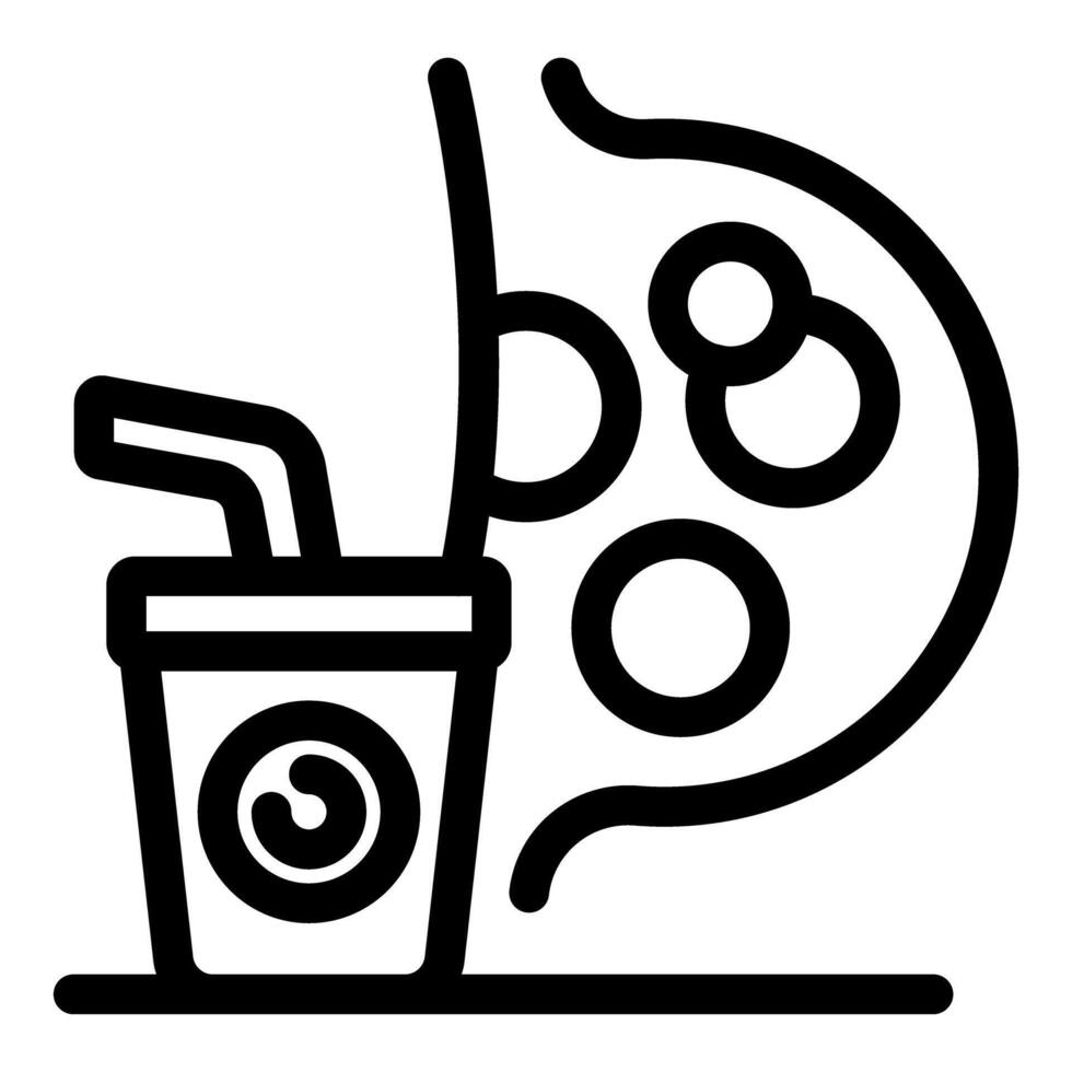 Soda drink and pizza slice representing fast food combo vector