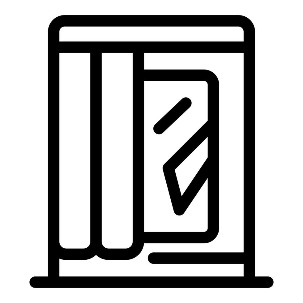 Voting booth with curtain ensuring privacy during elections vector