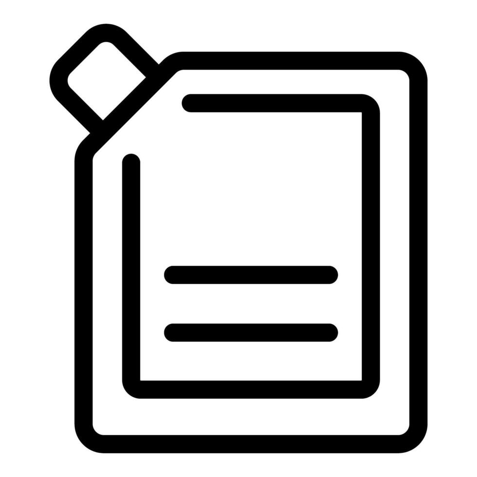 Jerrycan line icon representing liquid container for fuel or water vector