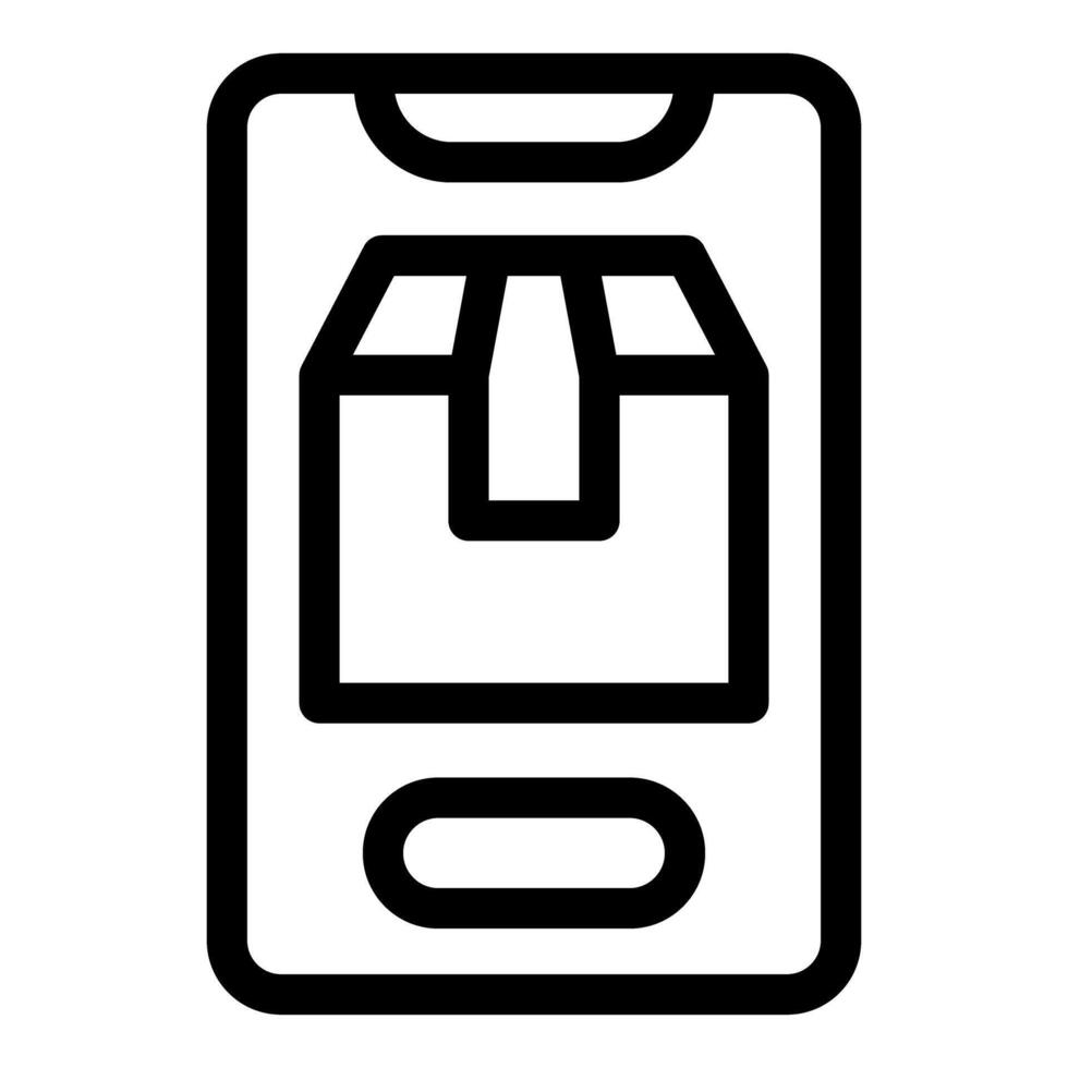 Smartphone showing parcel tracking app for online shopping and delivery vector