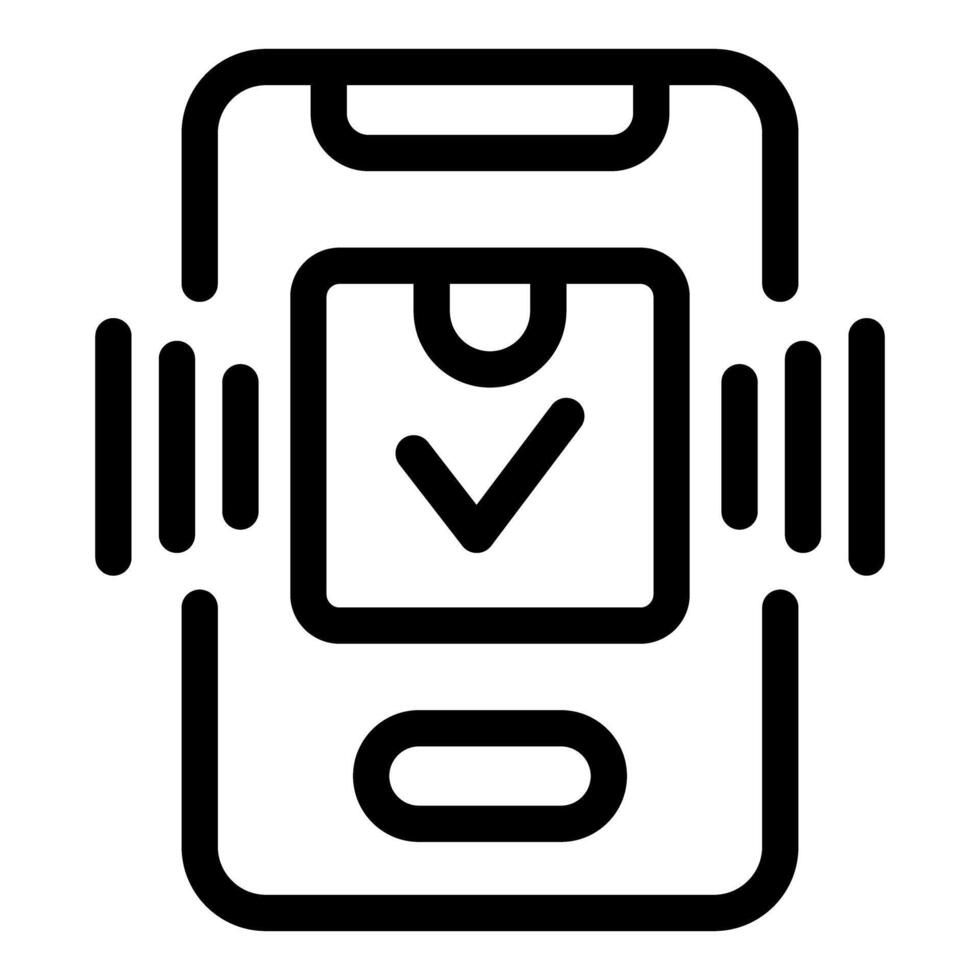 Smartphone sending data to nfc tag for mobile payment vector