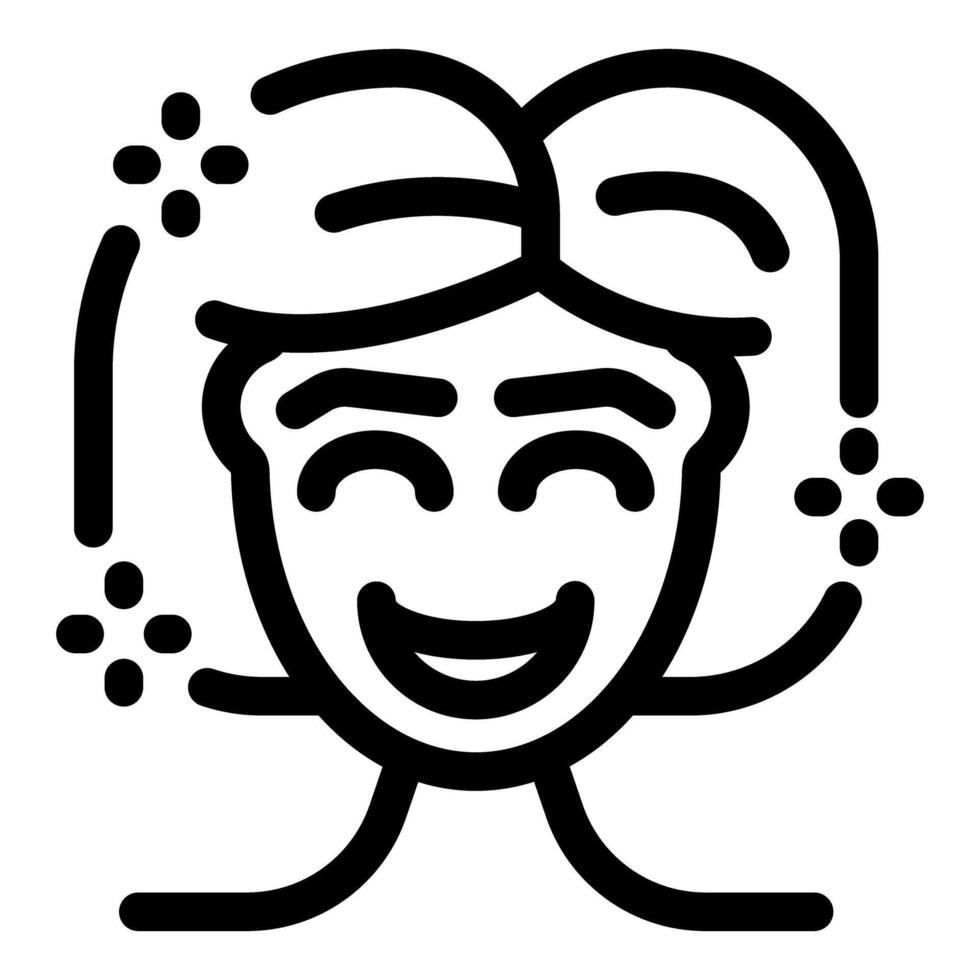 Woman feeling euphoric and sparkling with happiness vector