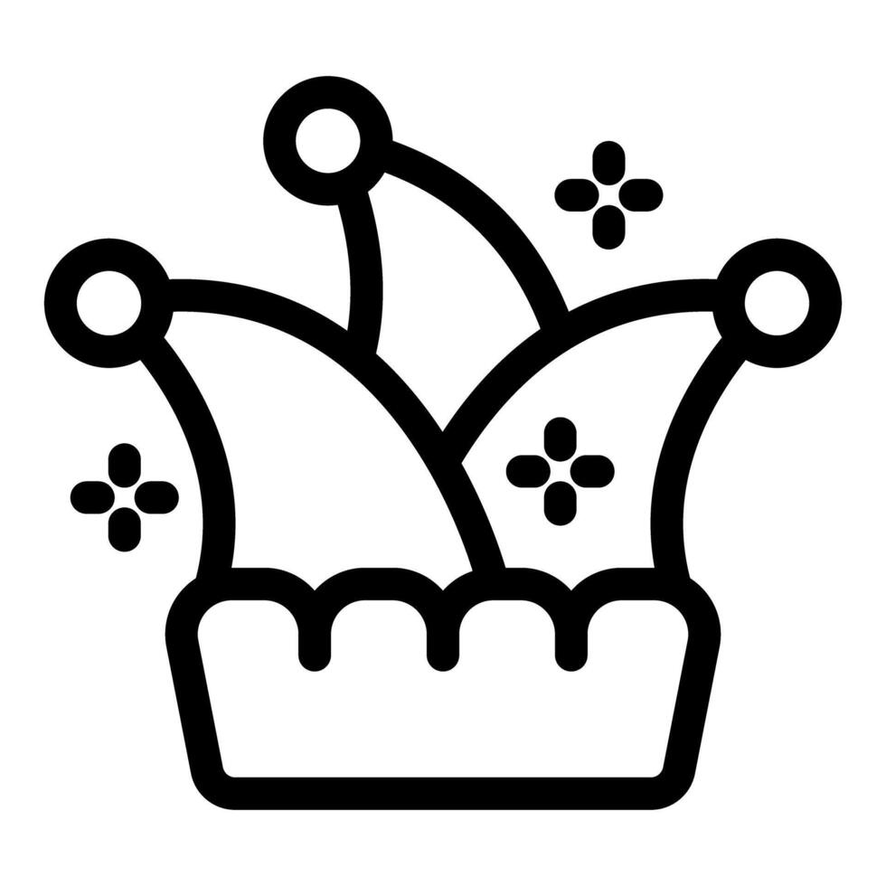 Jester hat sparkling with festive cheer, a symbol of merriment and entertainment vector