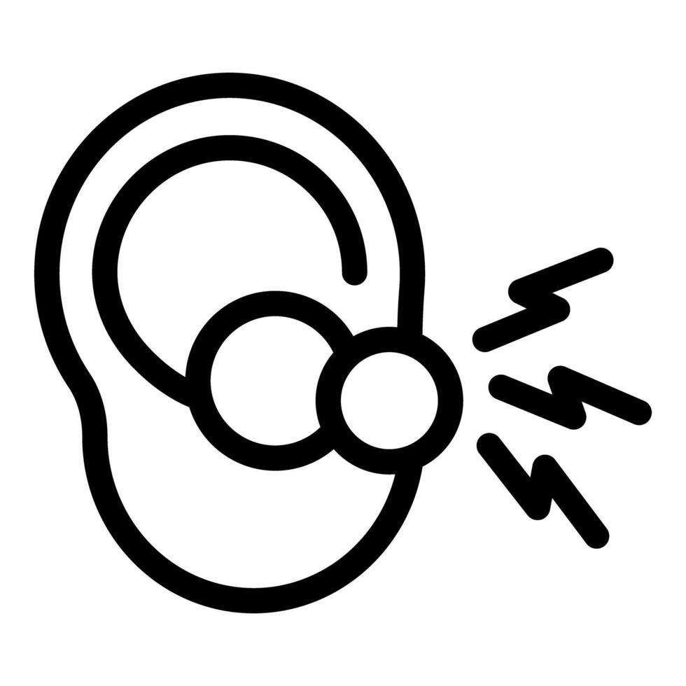 Earache causing severe pain, health and medicine concept vector