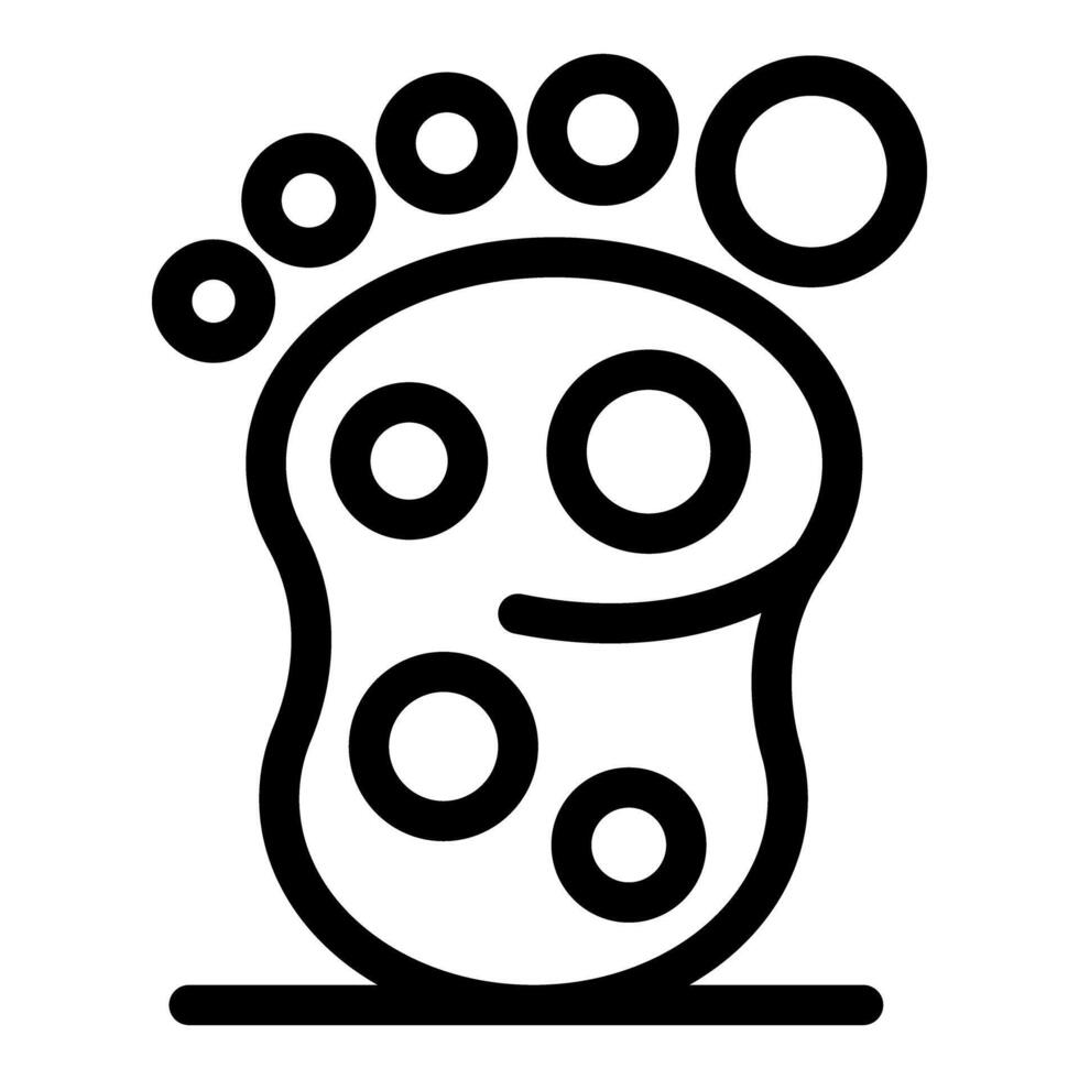 Foot with skin disease showing blisters and warts icon representing medical symptoms vector