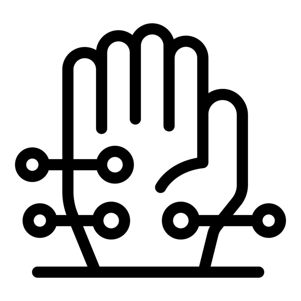 Neural network controlling human hand, artificial intelligence and machine learning vector