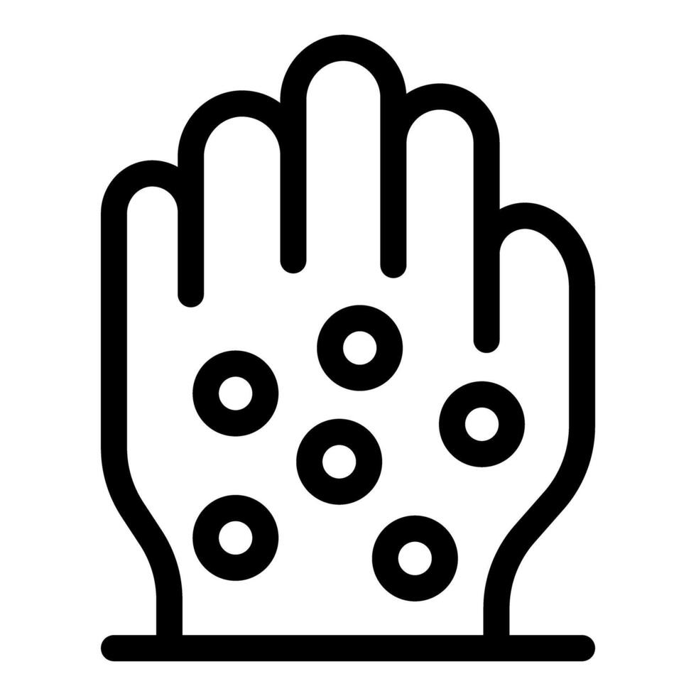 Hand showing symptoms of monkeypox virus or smallpox vector