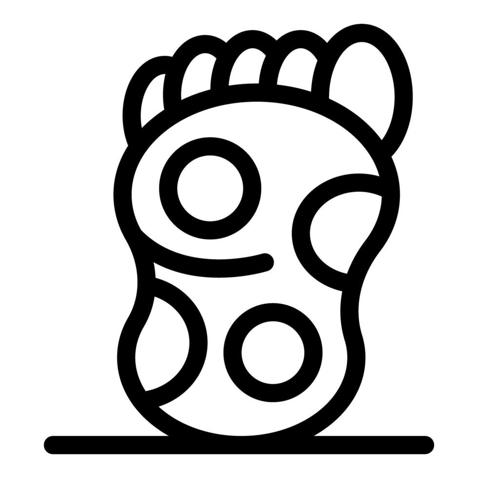 Orthopedic footprint showing plantar pressure points vector