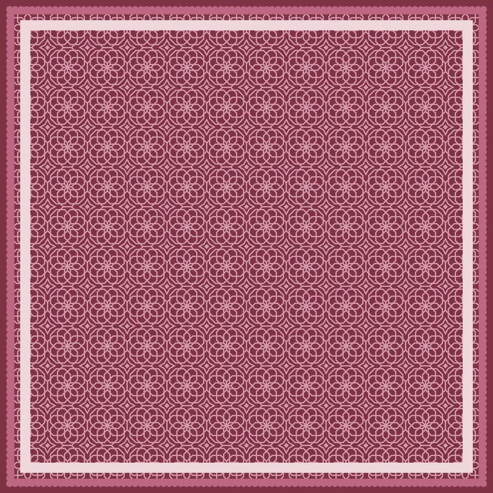 Flat arabic pattern background and Hijab Textile pink vector