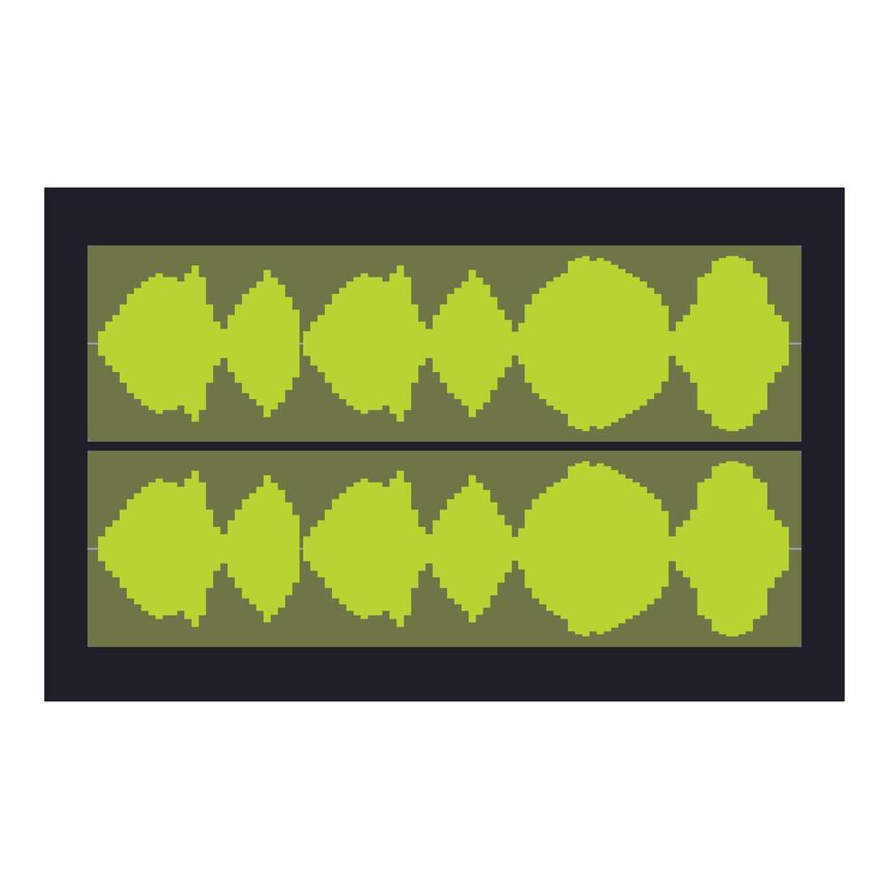 Digital audio workstation displaying identical audio waveforms vector