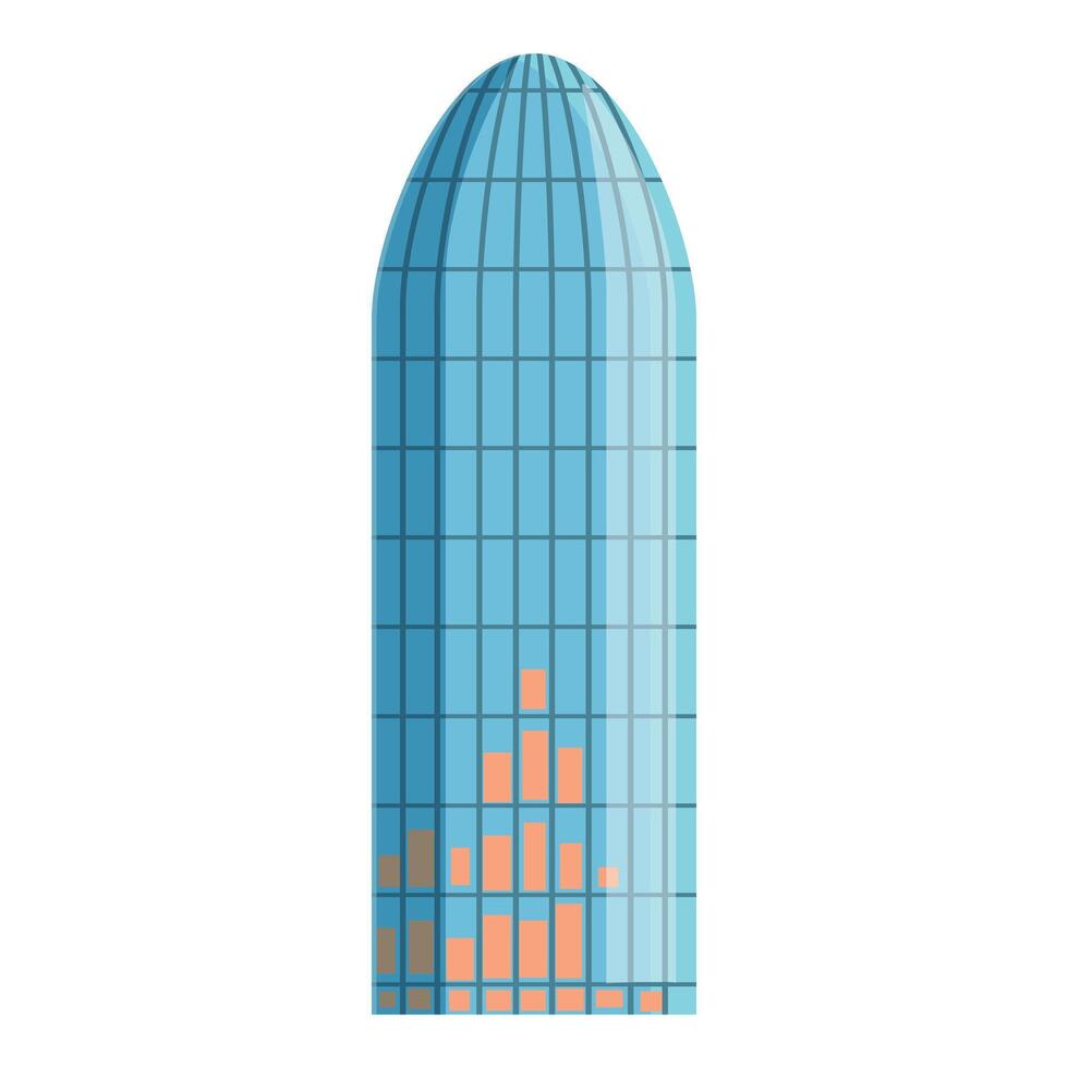 Modern business center with glass dome reaching for the sky vector