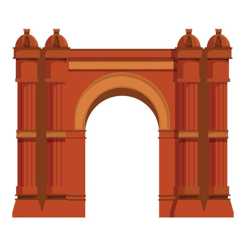 Arc de triomf representing barcelona's triumph and architectural prowess vector